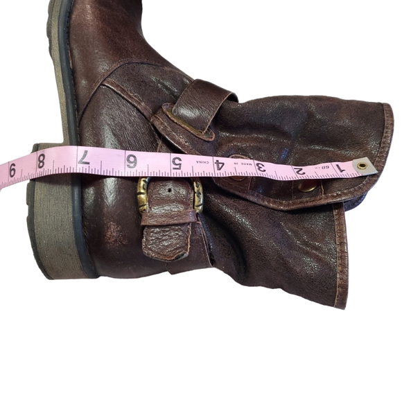 Bare Traps  Shakira Brown Mid Calf Leather Fur Lined Boots Size 8 - Picture 9 of 16